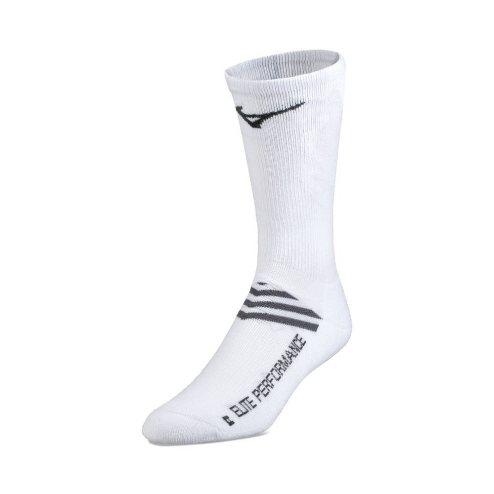 Calcetines Mizuno RUNBIRD® Crew Hombre Blancas Baratas ICJG-54327